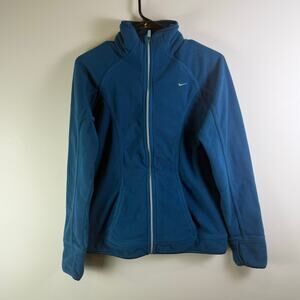Nike Fit Therma Women’s Turquoise Fleece Jacket y2k size medium